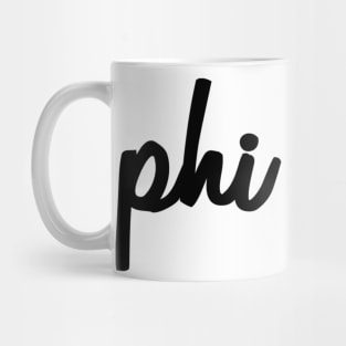 Phi Black Script Mug